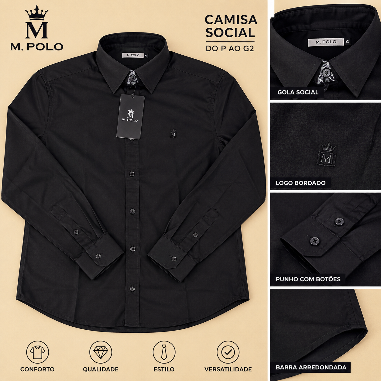 M. Polo – Camisa Social Masculina — foto ilustrativa