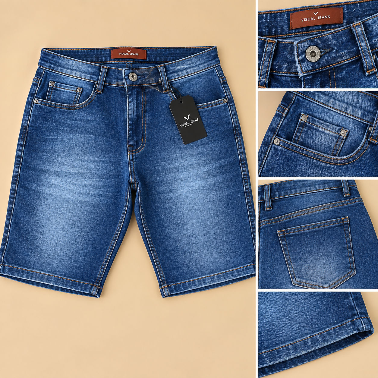 Visual Jeans — Bermuda Jeans Masculina — foto ilustrativa