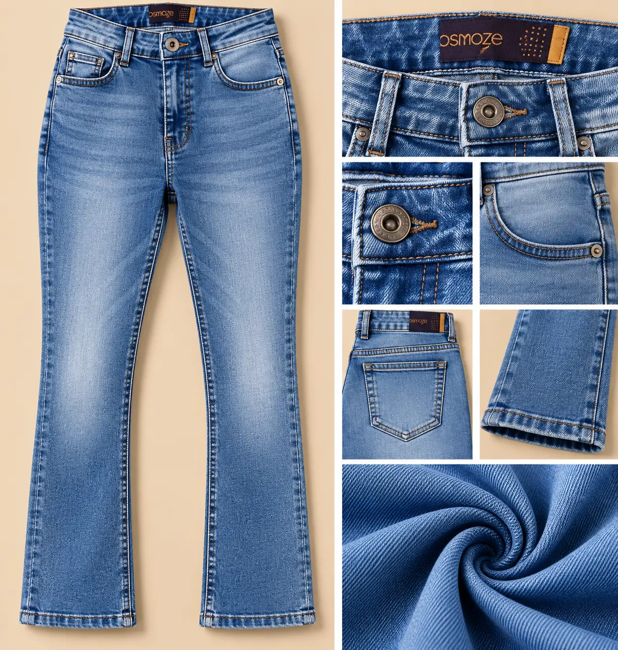 Calça Jeans Masculina Osmose — Skinny — Azul Médio — foto ilustrativa