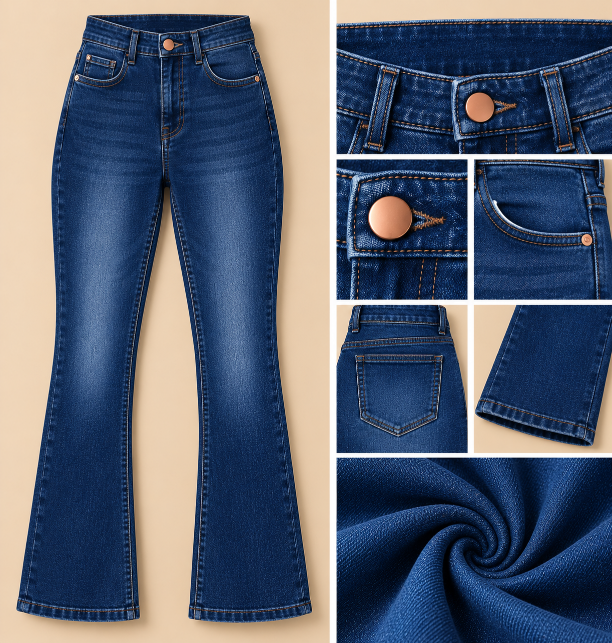 Calça Jeans Feminina Flare Osmose — Azul Jeans Escuro — 34 ao 48 — foto ilustrativa