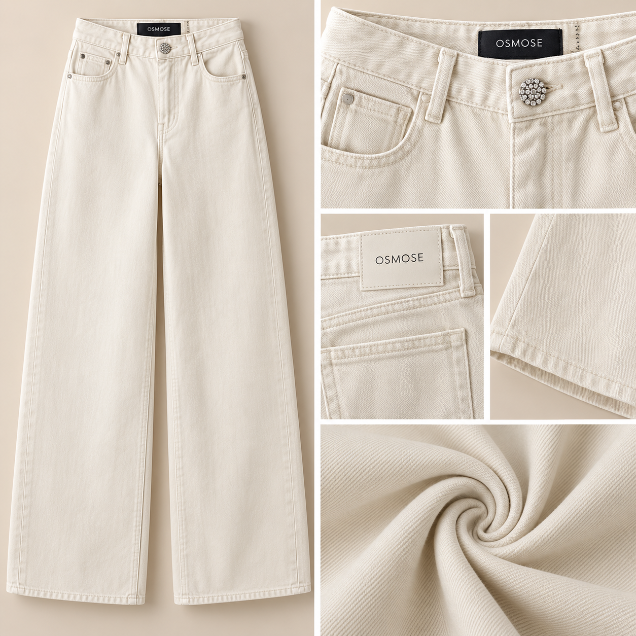 Calça Osmose Wide Leg Off-white